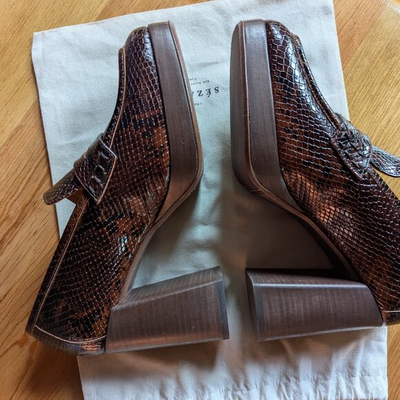 Jessie Loafers - Brown Python Print - Picture 4 of 7